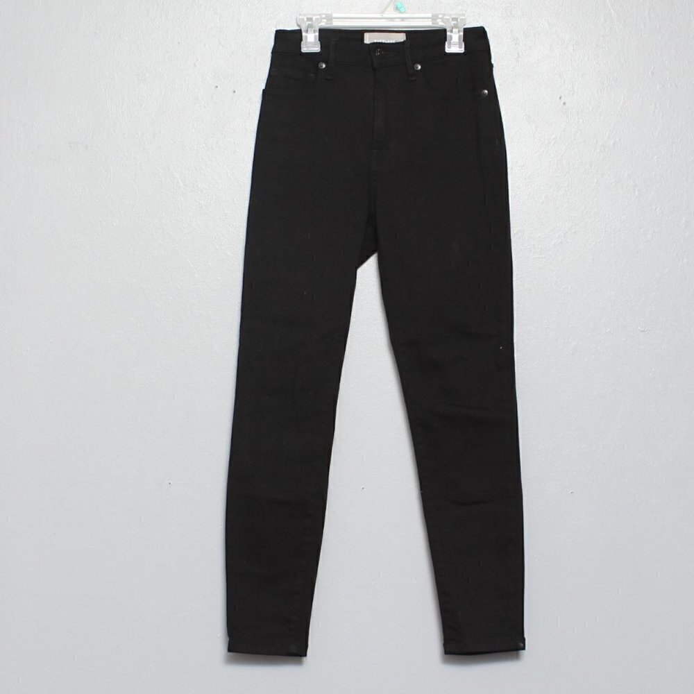 Everlane the curvy high rise skinny crop jean black denim jeans